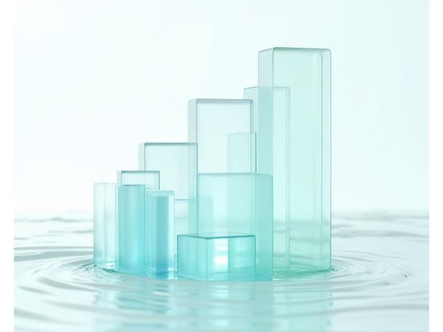 Abstract representation of legal compliance and data protection, with shimmering waves and secure digital elements